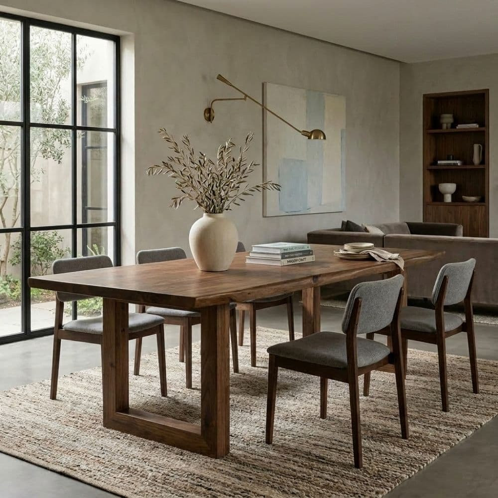 MESA COMEDOR MARRÓN MADERA DE ACACIA 280 X 100 X 77 CM