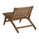 Butaca Teca Natural Brazos Curvos Relax - fanmuebles