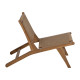 Butaca Teca Natural Brazos Curvos Relax - fanmuebles