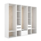 Dressing Ouvert Suit Blanc 256 cm 5 Colonnes Réversible - fanmuebles