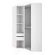 Cabina Armadio Aperta Angolare Suit Bianco Reversibile 84x104 cm - fanmuebles