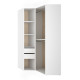Cabina Armadio Aperta Angolare Suit Bianco Reversibile 84x104 cm - fanmuebles