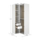Dressing d'Angle Ouvert Suit Blanc Réversible 84x104 cm - fanmuebles