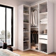 Cabina armadio angolare Suit bianco naturale 124 cm - fanmuebles