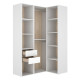Cabina armadio angolare Suit bianco naturale 124 cm - fanmuebles