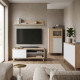 Pacote de sala Kikua Plus com vitrine, móvel de TV e aparador - fanmuebles