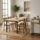 Conjunto Esszimmer Osaka Industrial Eiche Negro MDF - fanmuebles