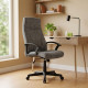 Silla de Oficina Elevable Tyr Tela Gris Oscuro | fanmuebles