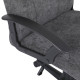 Silla de Oficina Elevable Tyr Tela Gris Oscuro | fanmuebles