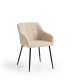 Lot 2 Chaises avec Accoudoirs Mayka Chenille Beige - fanmuebles