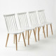 Lot 4 Chaises cuisine Nova Blanc - fanmuebles