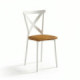 Silla de cocina de estructura blanca modelo Nina respaldo de aspa