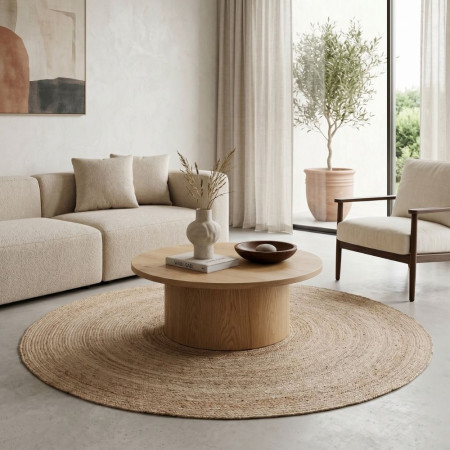 ALFOMBRA NATURAL YUTE DECORACIÓN 300 X 300 CM
