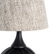 LÁMPARA MESA NEGRO TEJIDO-MADERA 24 X 24 X 47,50 CM