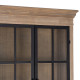 VITRINA NATURAL-NEGRO MADERA DE PINO 87 X 40 X 198 CM