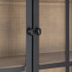 VITRINA NATURAL-NEGRO MADERA DE PINO 87 X 40 X 198 CM