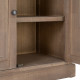 VITRINA NATURAL-NEGRO MADERA DE PINO 87 X 40 X 198 CM