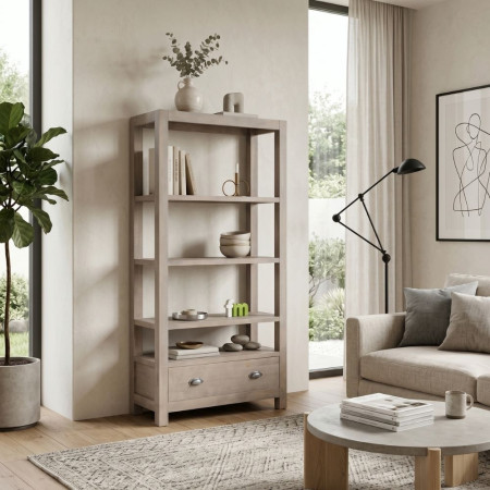 ESTANTERÍA NATURAL MADERA DE PINO 90 X 40 X 180 CM