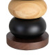 LÁMPARA MESA MARRÓN TEJIDO-MADERA 27 X 27 X 50 CM