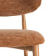 Taburete Alto Melocotón Tapizado con Respaldo | fanmuebles