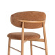 Taburete Alto Melocotón Tapizado con Respaldo | fanmuebles