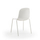 Lot de 4 chaises salle à manger Luna blanc texturé empilables fanmuebles