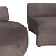 SOFÁ 3 PIEZAS GRIS TEJIDO SALÓN 405 X 112 X 70 CM