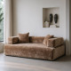 SOFÁ BEIGE TEJIDO SALÓN 200 X 100 X 64 CM