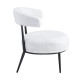 Butaca Oasis Tela Teddy Blanca Patas Metal - fanmuebles