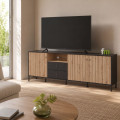 Mueble de Televisión Aquitania Ébano - Artisan - 208 x 74 x 40 cm