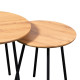 Set 2 Tavolini da Salotto Asama Rovere e Nero - fanmuebles