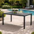 Mesa de Jardín Fija Ember Polipropileno Gris Antracita - 120 x 75 x 80 cm