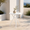 Table de Jardin Guéridon Tara Polypropylène Blanc - 65 x 75 cm