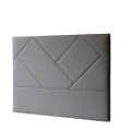 Cabecero de cama tapizado Europa tela gris - 160 x 120 x 6 cm