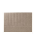 Cabeceira de cama estofada Atlântico tecido bege - 160 x 120 x 6 cm