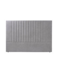 Testiera da letto imbottita Atlántico tessuto grigio - 160 x 120 x 6 cm