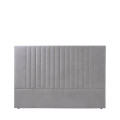 Cabecero de cama tapizado Atlántico tela gris - 150 x 120 x 6 cm