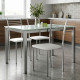 Silla de Cocina Colin Tapizada PVC Blanco Metal