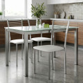 Sedia de cocina Colin tapizada PVC Bianco - 42 x 89 x 45 cm
