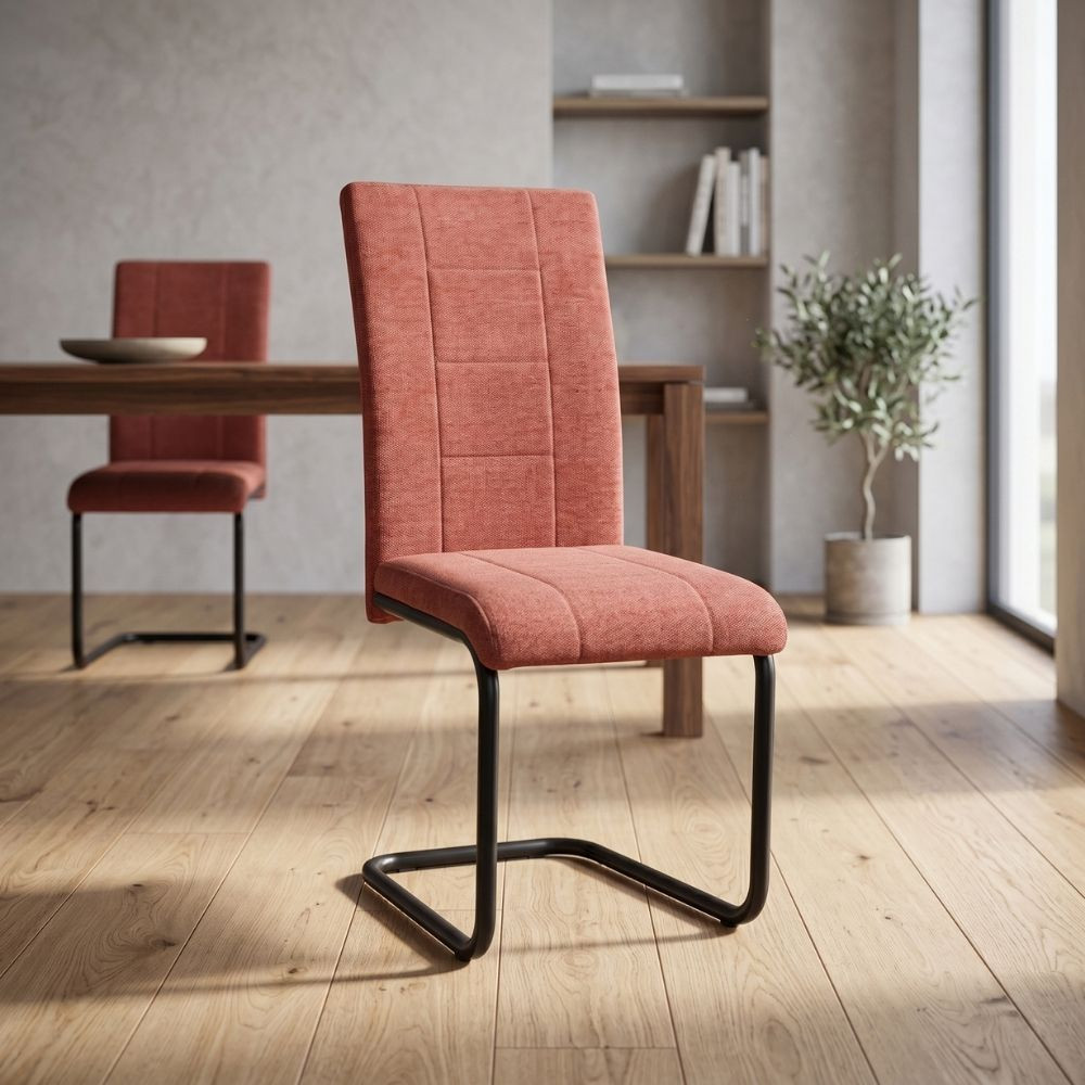Sessel Chiara in Korallenfarbe gepolstert | fanmuebles