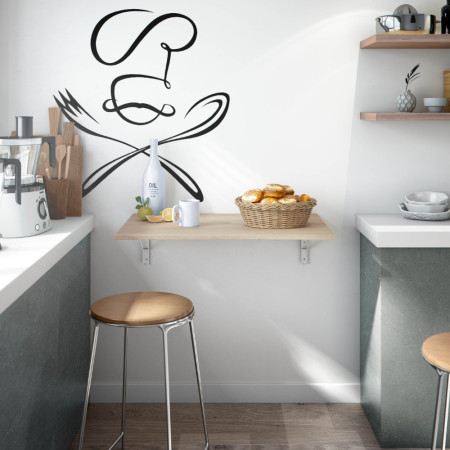 Mesa de cocina Plegable mesa abatible Roble Canadian
