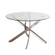 Mesa comedor redonda cristal Delia | Mesas baratas comedor