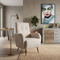 Sessel Nubia mit wasserabweisendem Bezug in Beige - Schwarz 68 x 97 x 73 cm