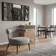 Butaca Oasis: Elegancia y Confort en Tela Teddy Gris | fanmuebles