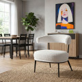 Butaca Oasis tapizada blanca 70 x 69 x 66 cm