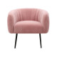 Poltrona ad ala Zaragoza in stile Pop in velluto rosa | fanmuebles