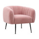 Butaca orejera Zaragoza estilo Pop Velvet rosa | fanmuebles