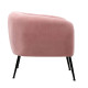 Butaca de orelhas Zaragoza estilo Pop Velvet rosa | fanmuebles