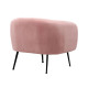 Fauteuil à oreilles Zaragoza style Pop Velvet Rose | fanmuebles