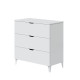 Cómoda 3 Cajones Loft Blanco Brillo Comprar Online